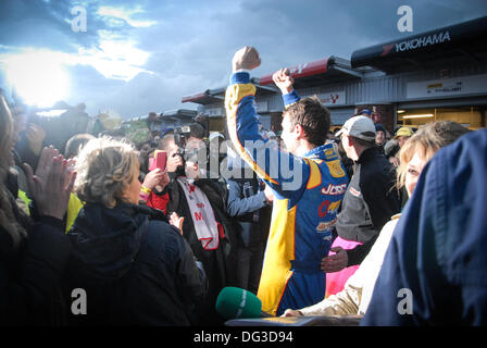 Andrew Jordon, 2013 British Touring Car Champion. Brands Hatch race circuit, UK. Stock Photo