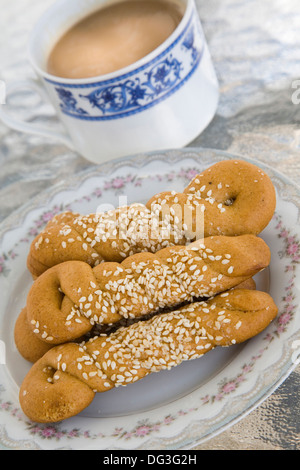 europe, greece, dodecanese, patmos island, typical biscuits Stock Photo
