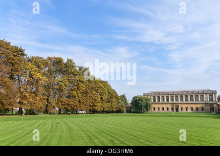 The Wren library Trinity College University of Cambridge seen with autumnal colours Cambridge, England, UK Stock Photo