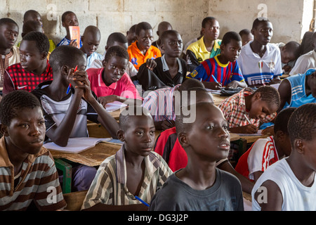 Senegal, Touba. Students at Al-Azhar Madrasa, a School for Islamic Studies. Stock Photo