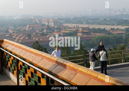 The Forbidden City view from the top of Coal Hill in Beijing, China. 2013 Stock Photo