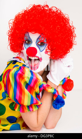 Performance Actress clown studio portrait Stock Photo - Alamy