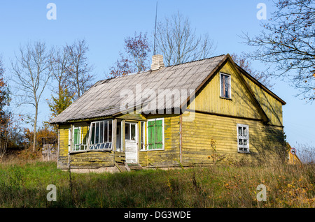 An old historical house in Lithuanian village. Stock Photo