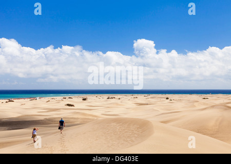 Sand dunes of Maspalomas, Maspalomas, Gran Canaria, Canary Islands, Spain, Atlantic, Europe Stock Photo