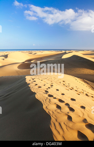 Sand dunes of Maspalomas, Maspalomas, Gran Canaria, Canary Islands, Spain, Atlantic, Europe Stock Photo