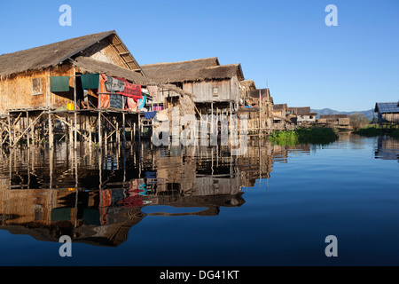 Houses in Inle lake, Burma Stock Photo - Alamy