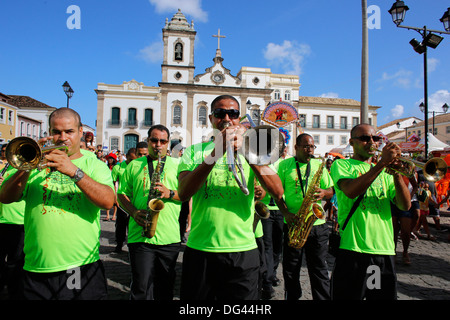 Band at Salvador carnival in Pelourinho, Bahia, Brazil, South America Stock  Photo - Alamy