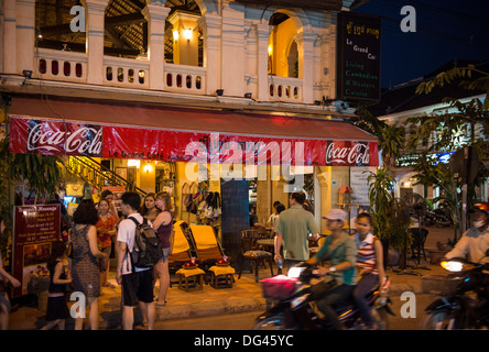 Le Grand Cafe, Siem Reap City, Cambodia, Indochina, Southeast Asia, Asia Stock Photo