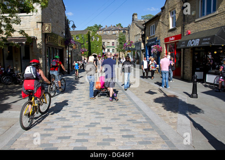 Town centre of Hebden Bridge, Calder Valley, West Yorkshire, England, UK Stock Photo