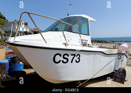 Fishing Boat, Steephill Cove,Whitwell, Ventnor, Isle of Wight, England, UK. Stock Photo