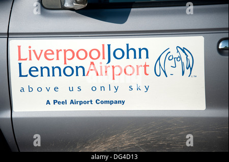 Liverpool John Lennon Airport Sign Logo Stock Photo