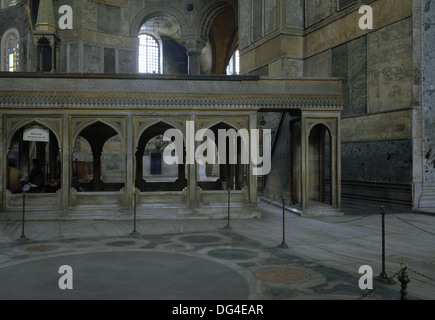 Turkey. Istanbul. Hagia Sophia Mosque. Tribune of Singers. Stock Photo