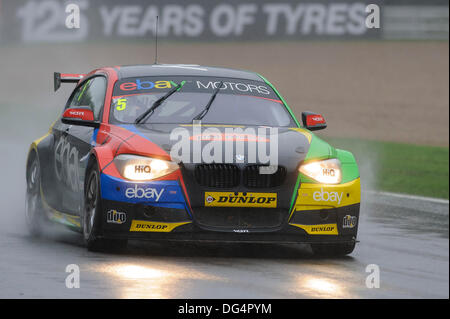 Brands Hatch, Kent, UK. 13th Oct, 2013. Robert Collard driving the eBay Motors BMW 125i M Sport during the final day of the Dunlop British Touring Car Championships from the Brands Hatch track. Credit:  Action Plus Sports/Alamy Live News Stock Photo