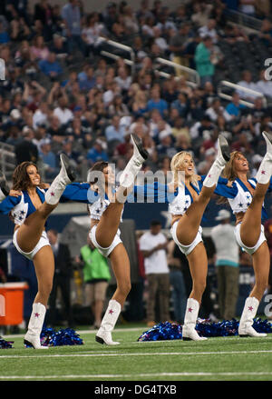 Arlington, Texas, USA. 13th Oct, 2013. October 14, 2013 Arlington, Tx. USA. The Dallas Cowboys Cheerleaders perform as the Dallas Cowboys defeated Washington Redskins 31 to 16 at ATT Stadium in Arlington, Tx. Credit:  Ralph Lauer/ZUMAPRESS.com/Alamy Live News Stock Photo