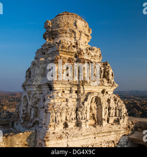 Ruins of the ancient temple in Hampi, Karnataka, India Stock Photo