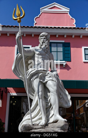 Statue of Poseidon, Greek God of the Sea Stock Photo