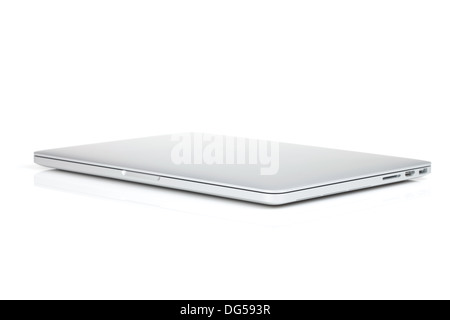 Closed laptop. Isolated on white background Stock Photo