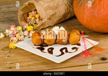 Bunuelos de viento, a traditional Spanish Halloween dessert Stock Photo