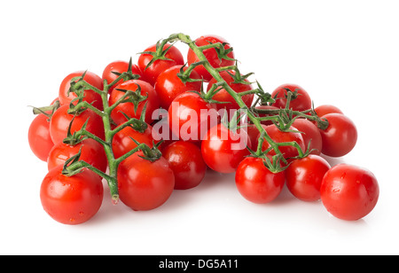 Branches of cherry tomatoes isolated on white Stock Photo