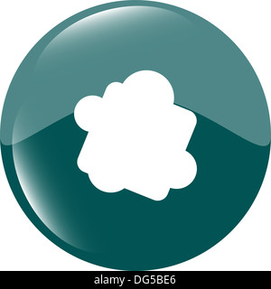 Glossy cloud web button icon isolated on white background Stock Photo ...