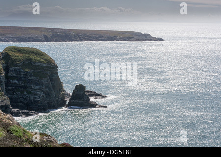 View from Holyhead Island near South Stack rock, looking towards ...