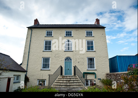A of view SeaView  ( Former house of dylan thomas )  in the town of Laugharne, he Birthplace of Dylan Thomas, Wales,UK Stock Photo
