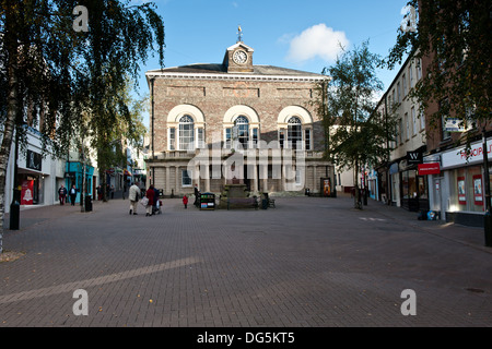 A view of Guildhall Square in the town of Carmarthen,Carmarthenshire,Wales,UK Stock Photo