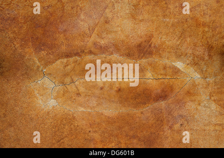 cracked stained rust red concrete floor background texture Stock Photo