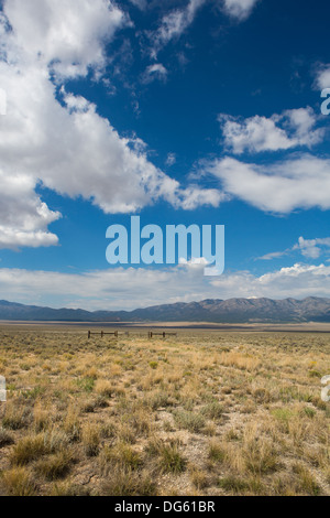 Ladscape on the Nevada highway 50. Route 50 or the loneliest road in America, Nevada Stock Photo