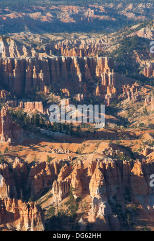 View to one of the amphitheatres of Bryce Canyon late afternoon with sunset Stock Photo