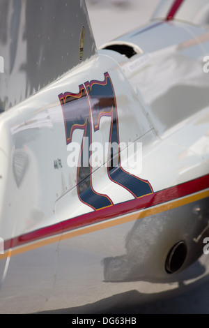 Detail view of an unidentified racing car with number 77 during the World of Speed at Bonneville Salt Flats Recreation Area Utah Stock Photo