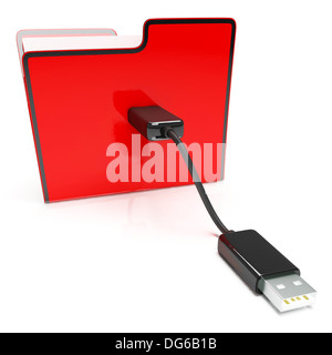 Usb Folder Or File Showing Storage And Memory Stock Photo