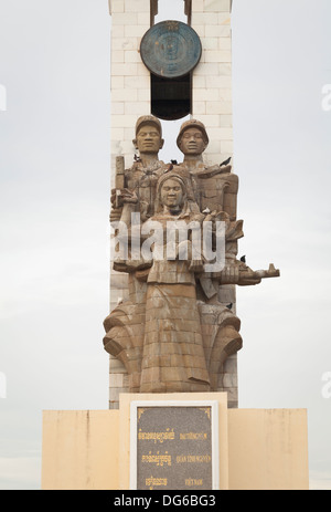 Cambodia Vietnam friendship monument, Phnom Penh, Cambodia Stock Photo