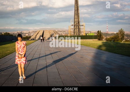 Tsitsernakaberd memorial monument of the Armenian Genocide, Yerevan, Armenia Stock Photo