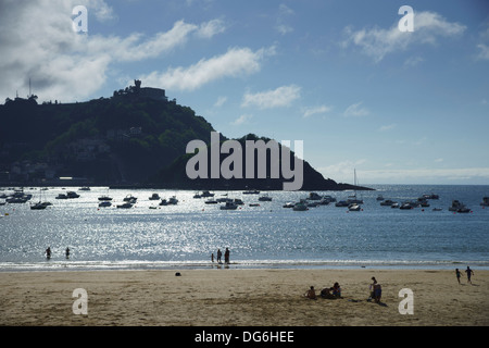 Basque country, Euskadi - San Sebastian. The beach. Stock Photo