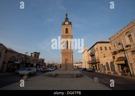 old city jaffa clock tower Stock Photo