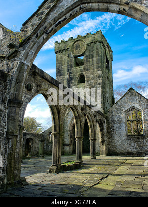 Church ruins at Heptonstall, West Yorkshire. Stock Photo