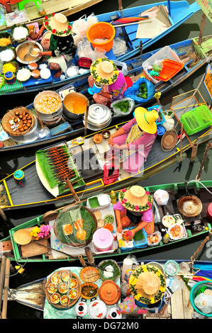 Thailand Floating Markets - Klong Hae Floating Market located in Hat Yai district in Southern Thailand Stock Photo