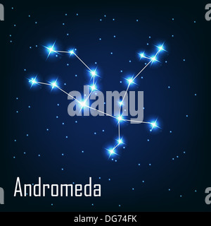 The constellation ' Andromeda' star in the night sky. Vector ill Stock Photo