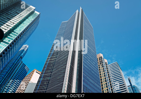 Office buildings in Makati , the business disctrict of Metro Manila Stock Photo