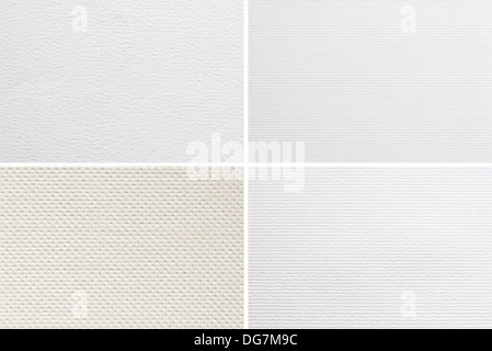 Blank watercolor paper textures set Stock Photo