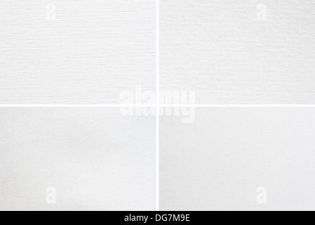 Blank watercolor paper textures set Stock Photo