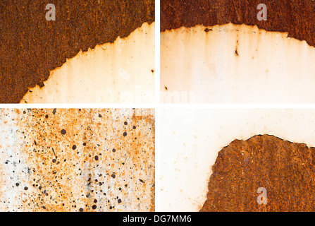 Aged, rusty wall texture set Stock Photo