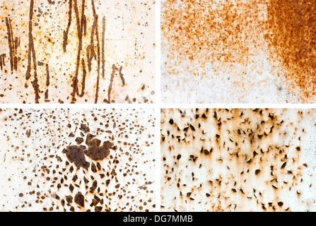 Aged, rusty wall texture set Stock Photo