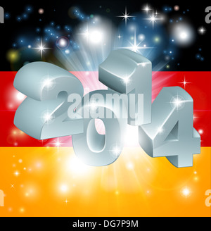 Flag of Germany 2014 background. New Year or similar concept Stock Photo