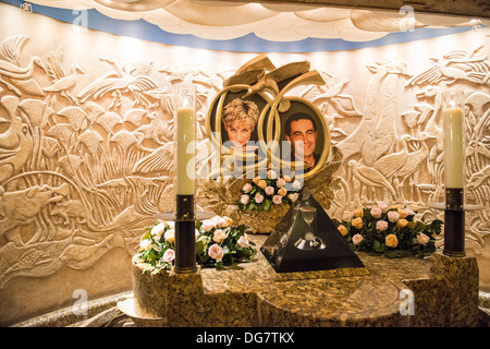 LONDON, UK - AUGUST 13: Memorial do Princess Diana and Dodi Al Fayed in Harrods. The memorial was constructed in 1998, one year Stock Photo