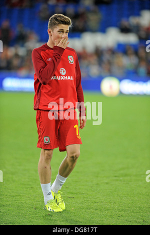 Wrexham born Harry Wilson who is Wales youngest football international. At 16 years and 207 days. Stock Photo