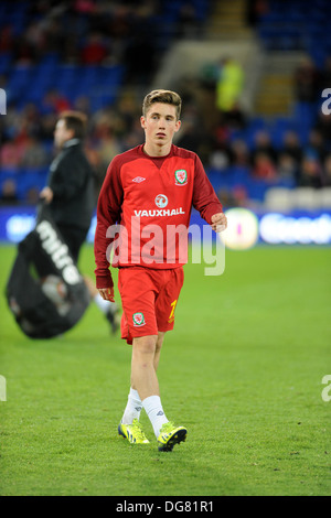 Wrexham born Harry Wilson who is Wales youngest football international. At 16 years and 207 days. Stock Photo