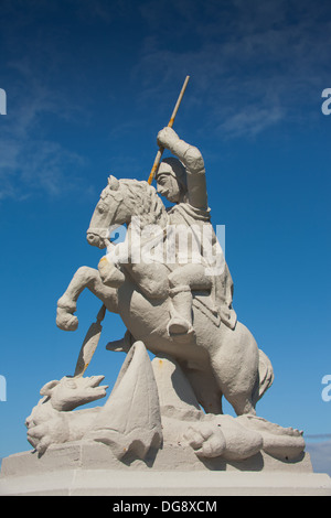 The statue of St George at the Italian Chapel, Orkney UK Stock Photo