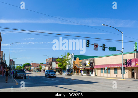 Main Street in Kalispell, Montana, USA Stock Photo